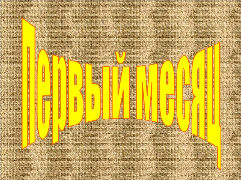 Первый месяц